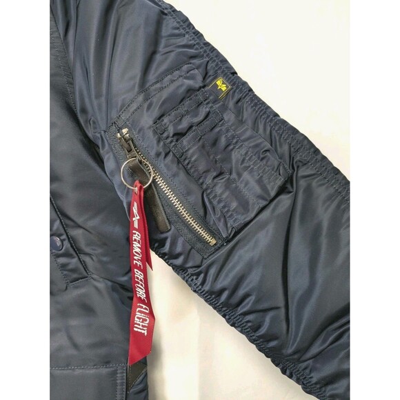 Alpha Industries N-3B Slim Fit Parka Mens XS US Army Jacket Blue MJN31210C1 NEW - Picture 3 of 16